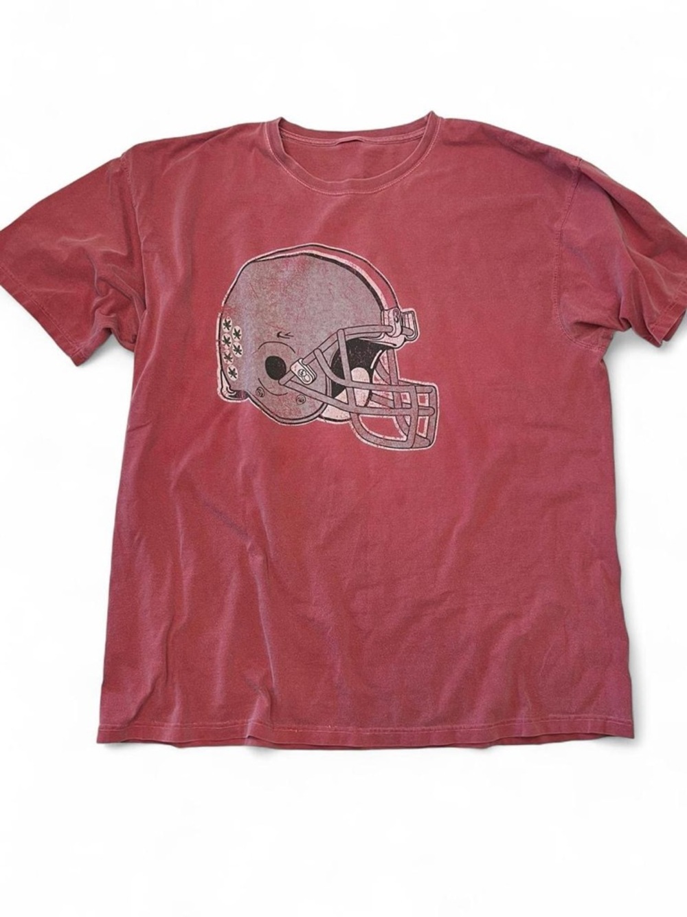 Vintage Wash Ohio State Buckeyes Football Helmet T-Shirt